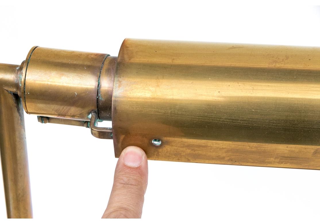 Rare Restored Industrial Age Adjustable Brass Task Lamp en vente 6