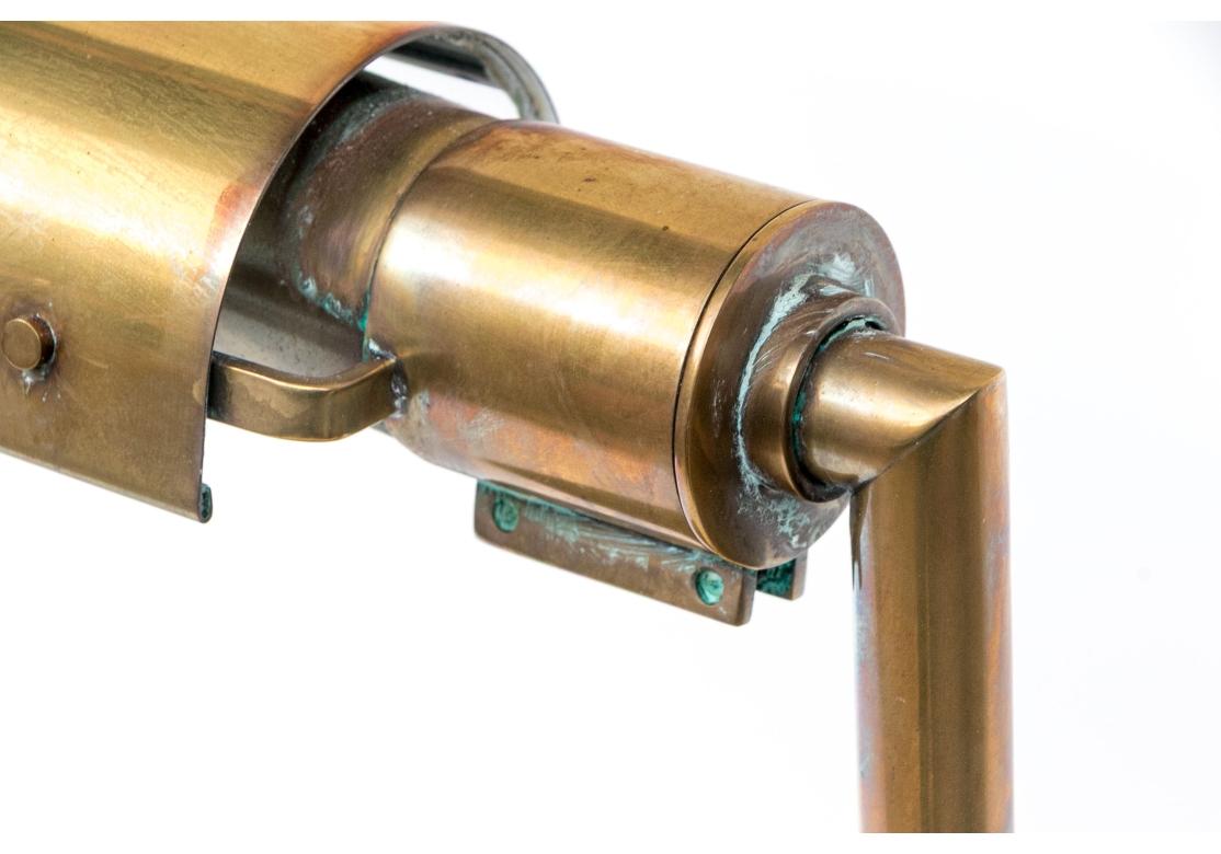 Laiton Rare Restored Industrial Age Adjustable Brass Task Lamp en vente