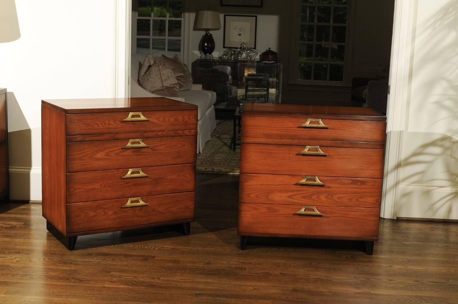 This magnificent chests are shipped as professionally photographed and described in the listing narrative: Meticulously professionally restored and completely installation ready. These rare examples are unique on the World market.

An exceptional