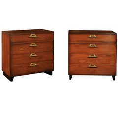 Vintage Stellar Restored Pair of Pagoda Commodes by John Wisner for Ficks Reed