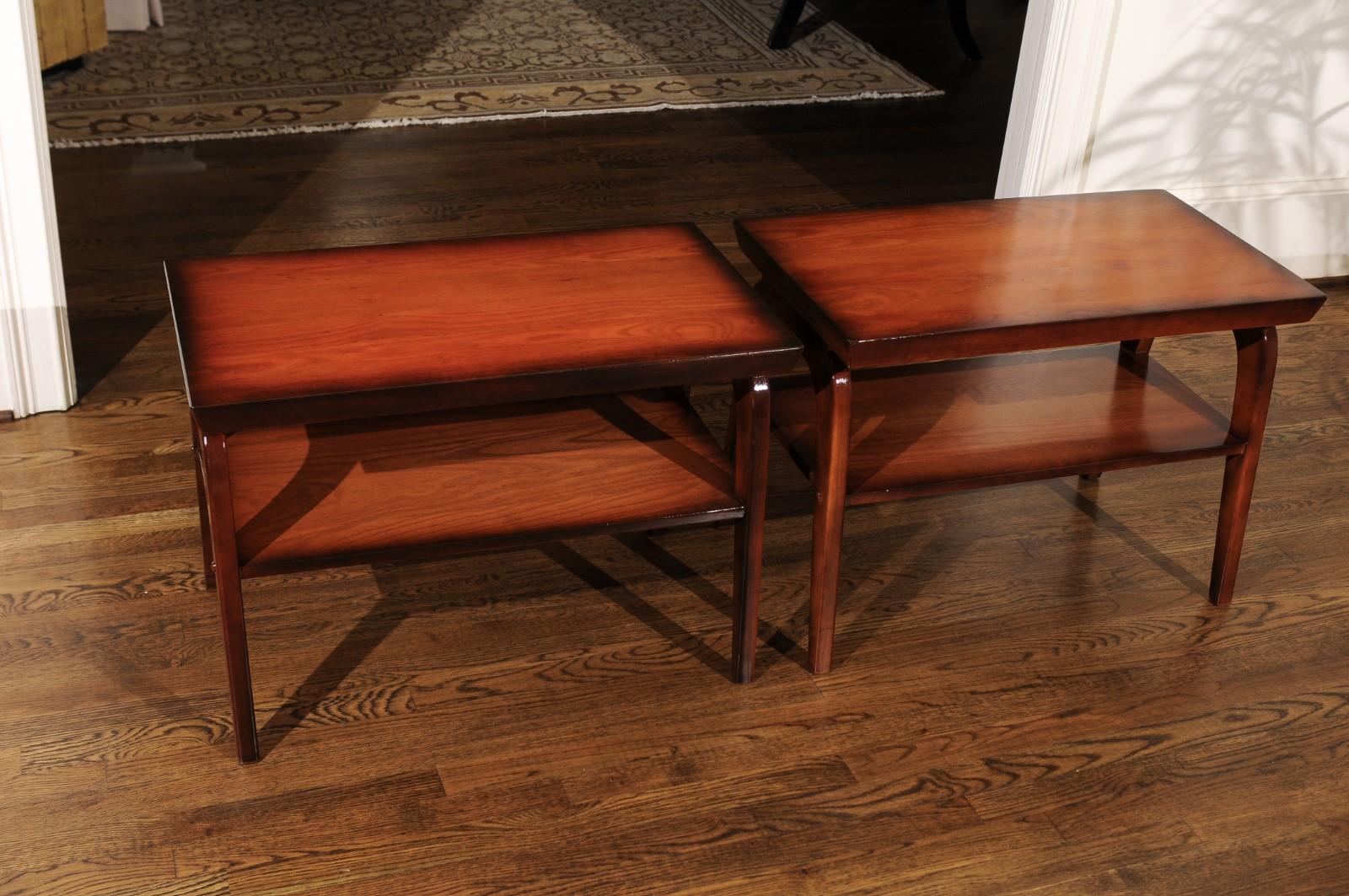 Rare Restored Pair of End Tables by John Wisner for Ficks Reed, circa 1954 For Sale 4