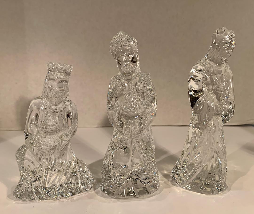 Other Rare Retired Waterford Crystal Nativity Set, Nine Pieces, Made in Ireland