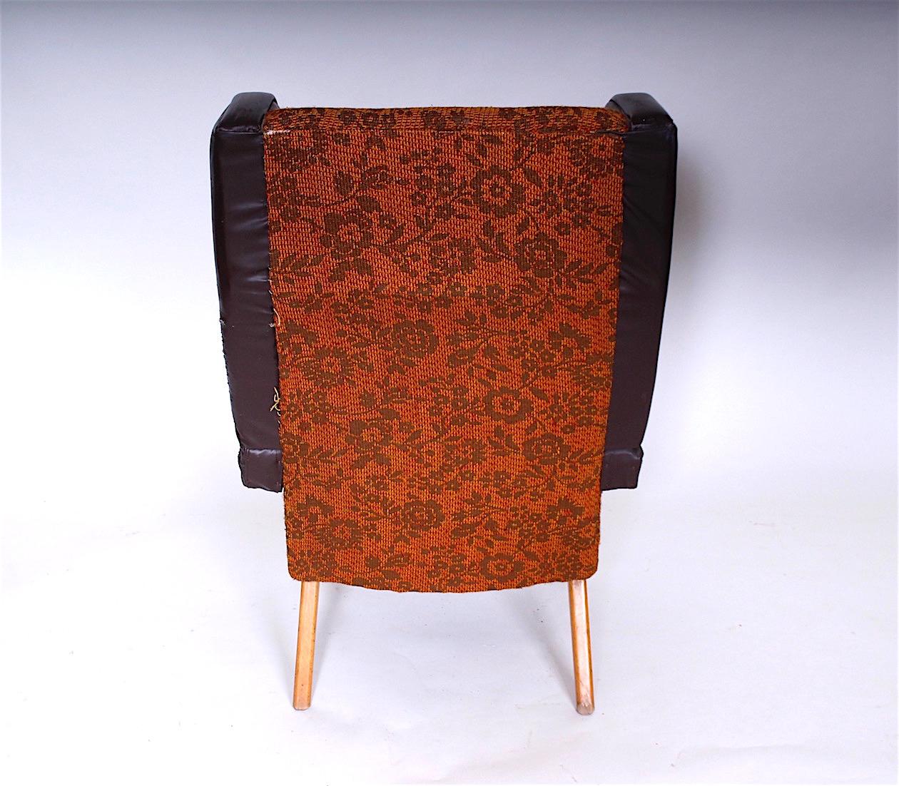 Rare Retro Wing Chair, circa 1965 In Good Condition In Praha, CZ