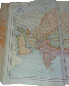Rare Atlas et Gazetteer of the World de Reynolds d'après-guerre 1919