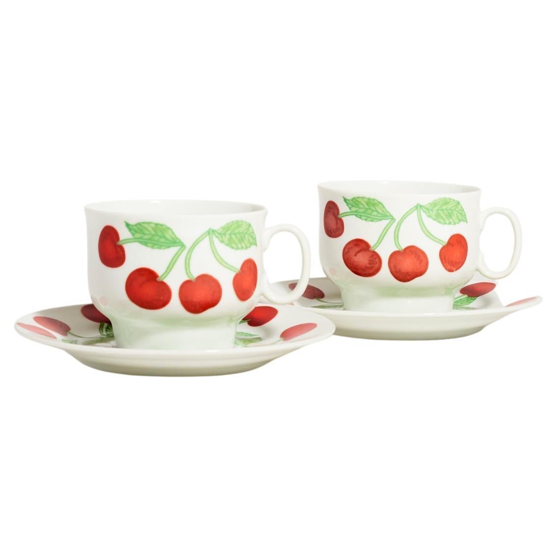 Designer White and Gold Italian Espresso Cup and Saucer by Richard