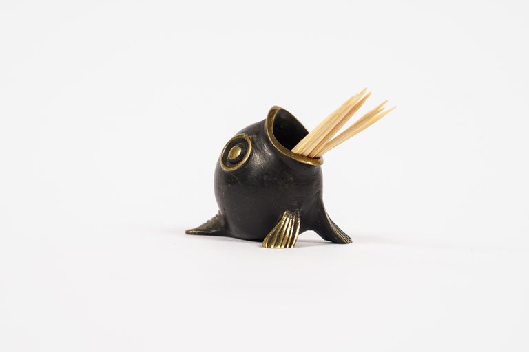 Rare Richard Rohac Fish Toothpick Holder Around 1950s For Sale at 1stDibs