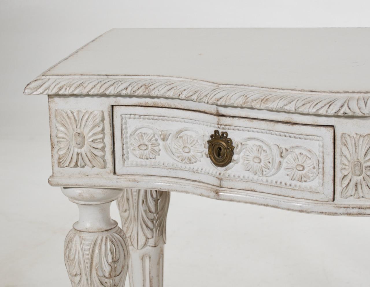 20th Century Rare richly carved console table, circa 100 years old. For Sale