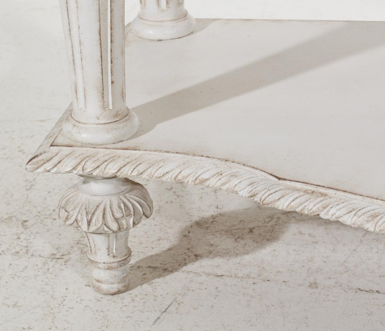 Wood Rare richly carved console table, circa 100 years old. For Sale