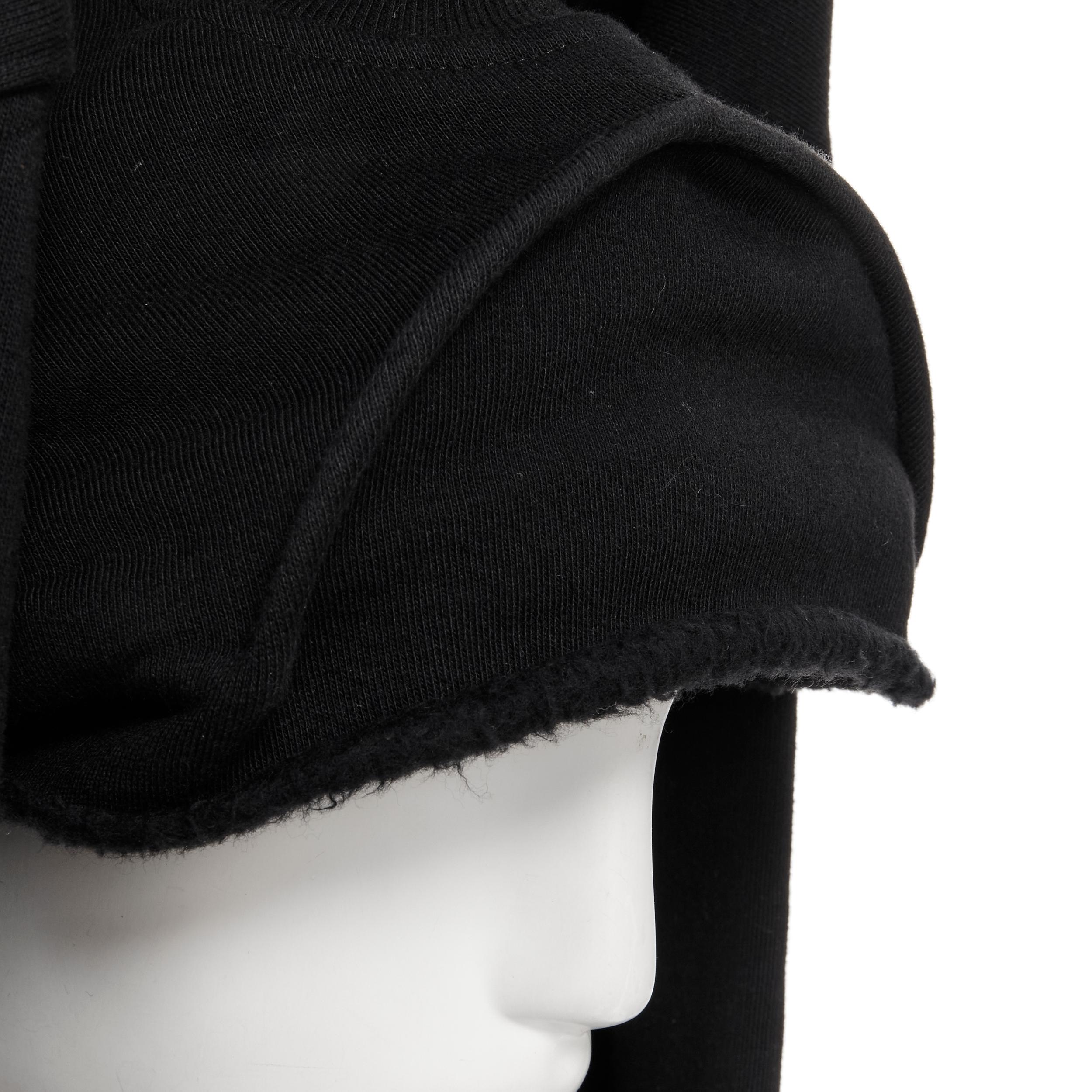 Women's or Men's rare RICK OWENS Anubis Runway 2017 structured frame cotton hoodie hat