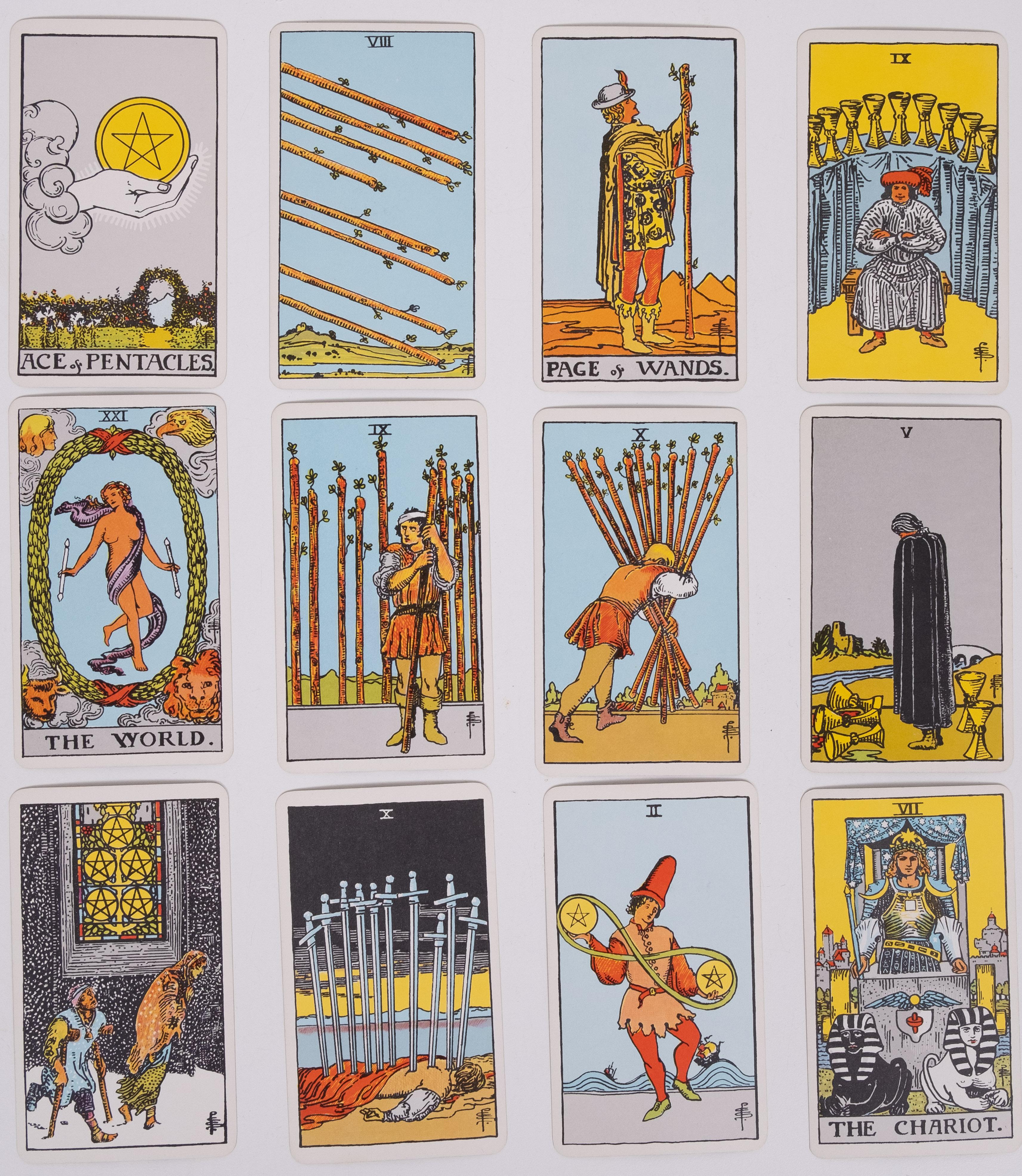 Seltene Rider Waite Blue Box Tarot, Final Edition Rider & Co, 1976-1977 im Angebot 6