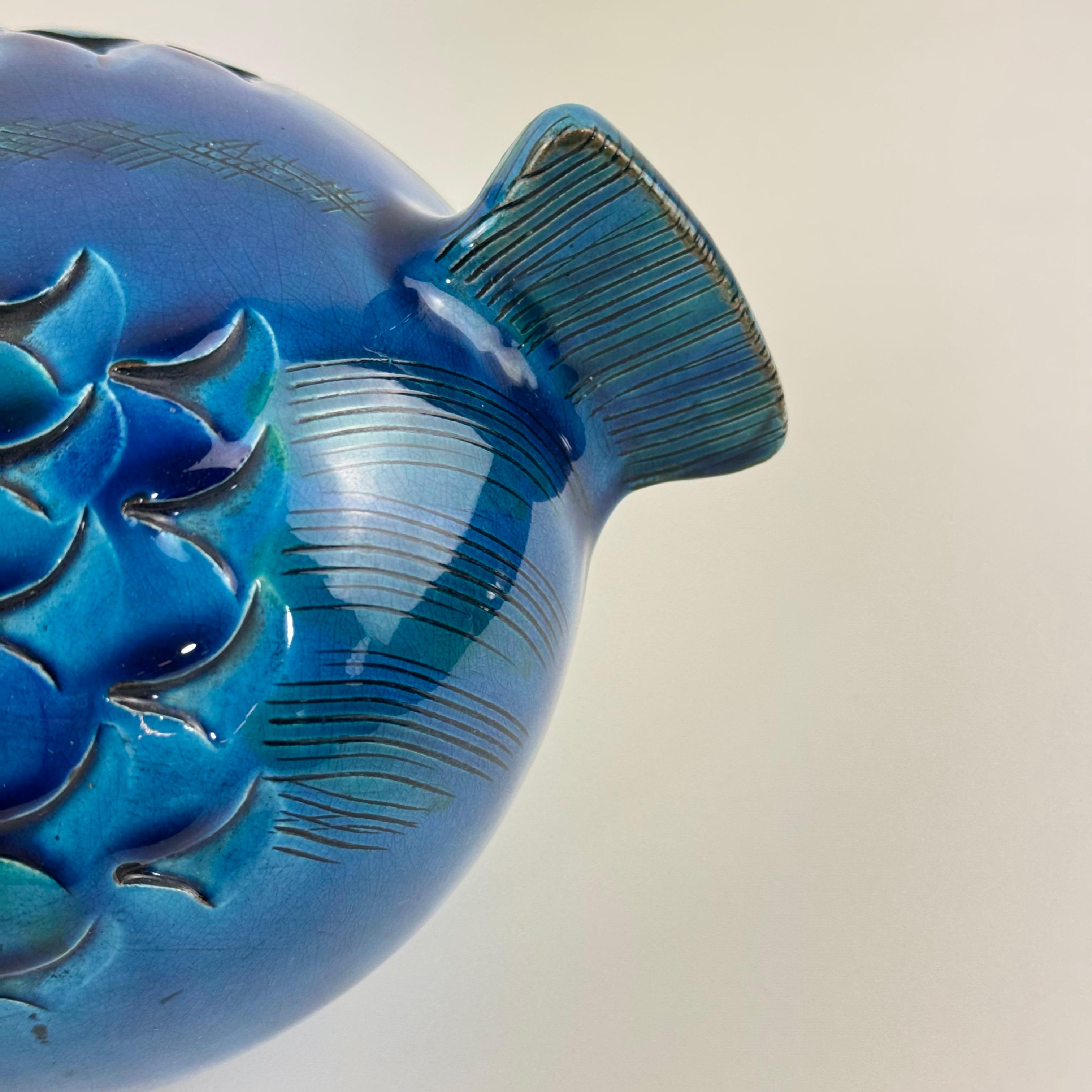 Rare poisson en céramique 