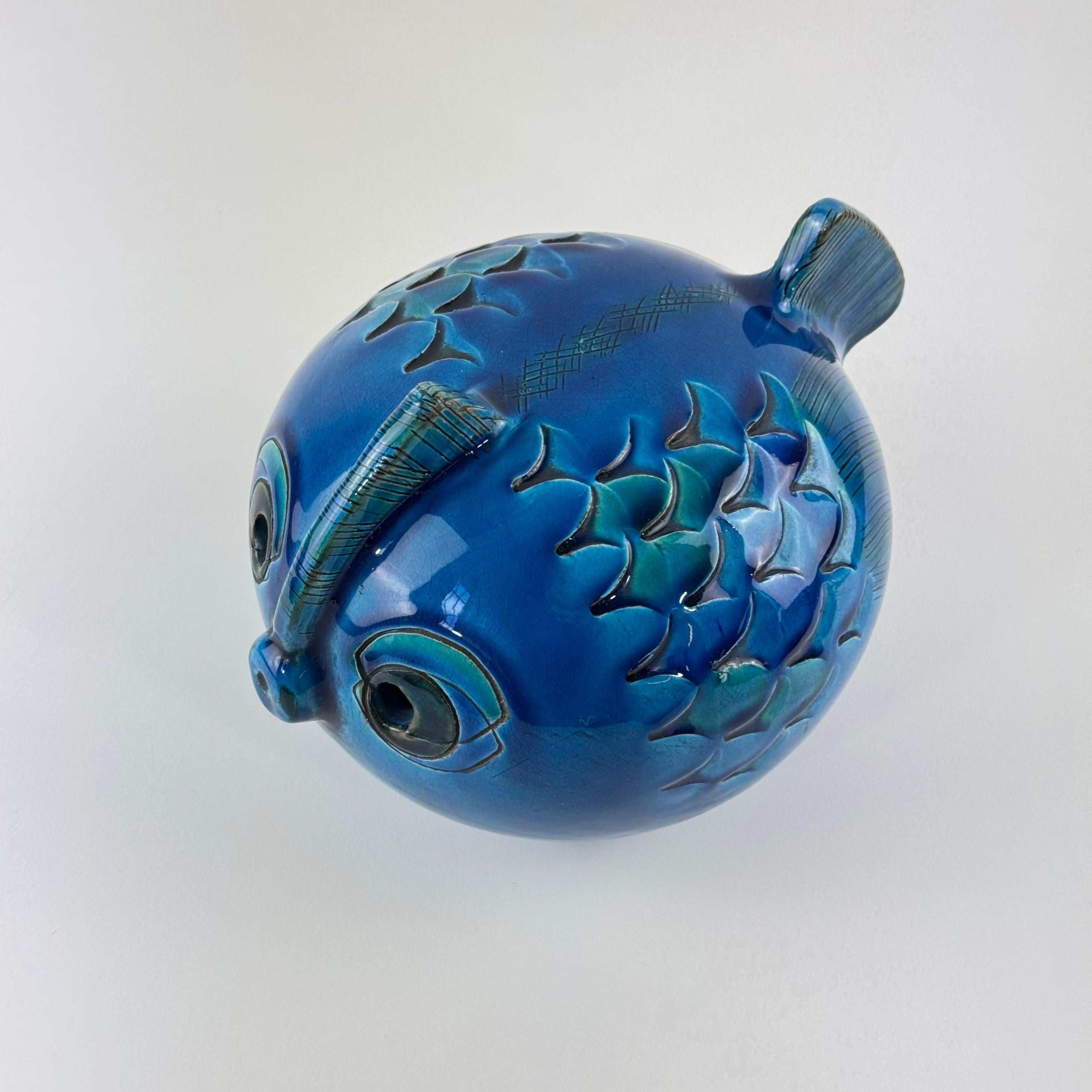 Fin du 20e siècle Rare poisson en céramique 