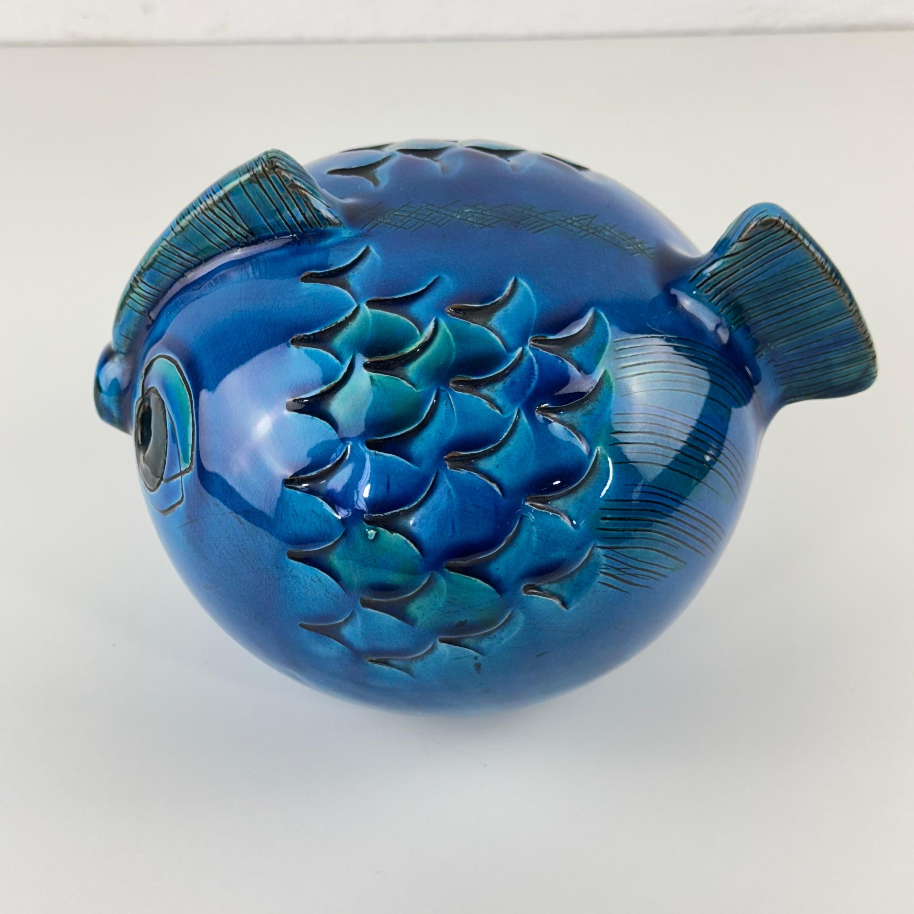 Rare poisson en céramique 