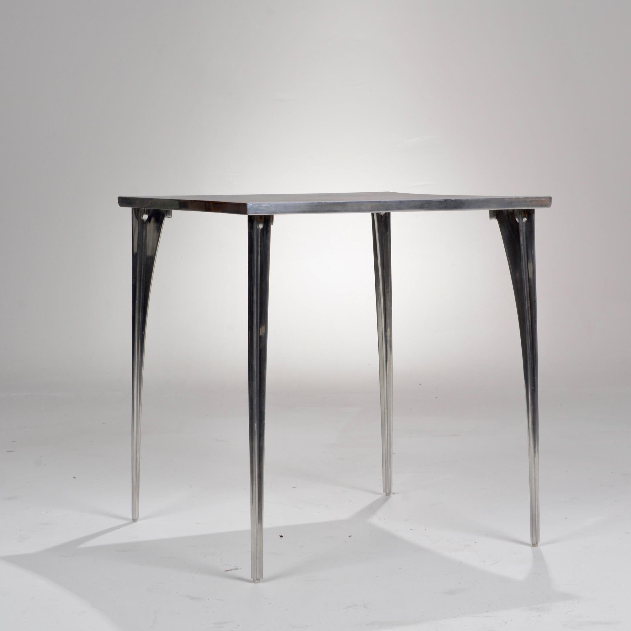 American Rare Robert Josten Hand Cast Aluminum Table For Sale