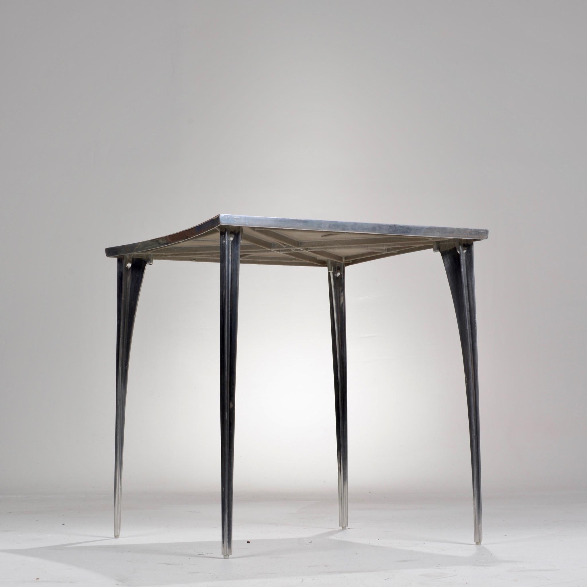Rare Robert Josten Hand Cast Aluminum Table In Good Condition For Sale In Los Angeles, CA