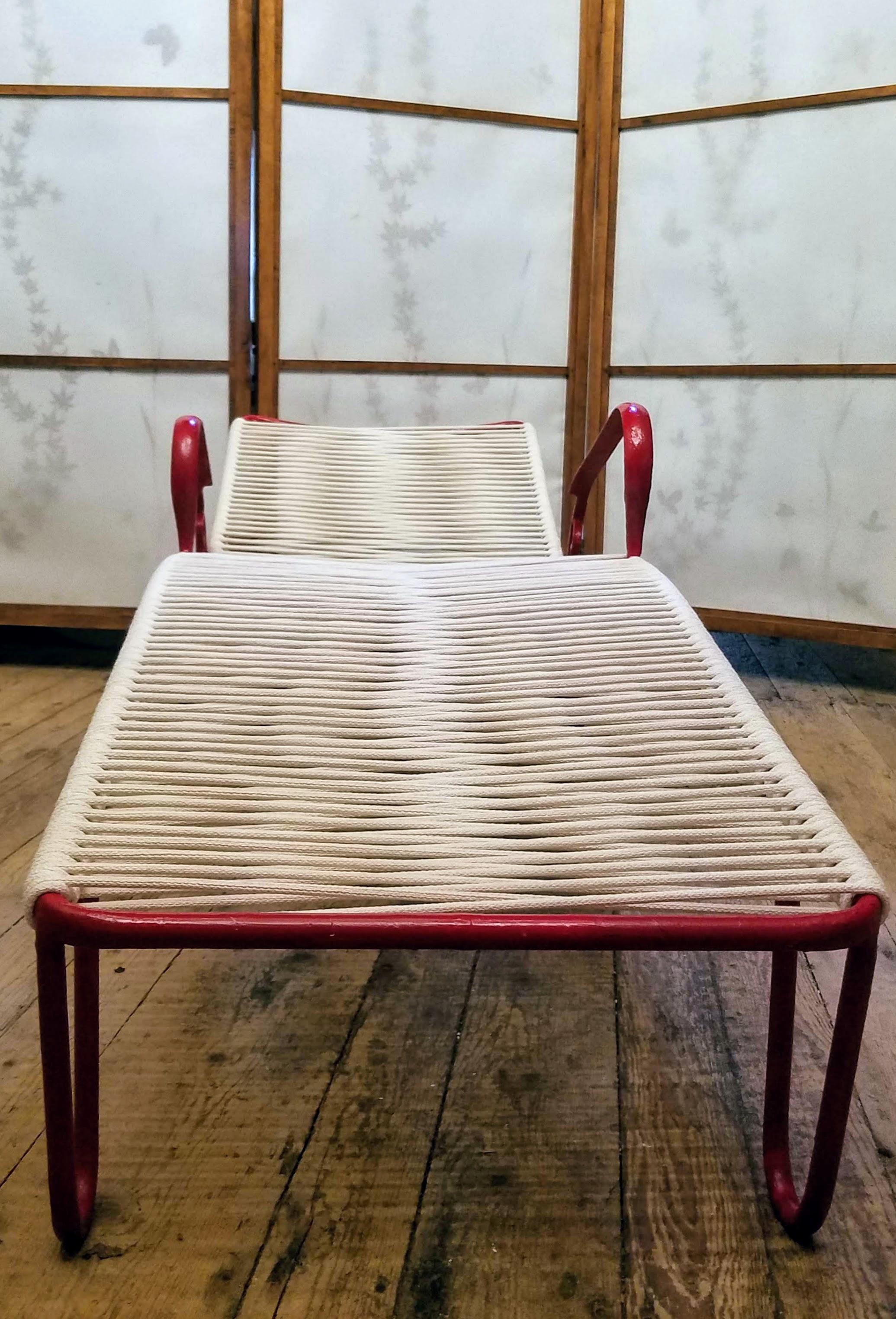 Rare Robert Lewis Adjustable Chaise Studio Crafted Santa Barbara, CA. 1940s For Sale 1