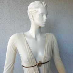 Rare Roberto Cavalli Runway Grecian Serpent Silk Dress Gown