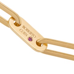 Raro - Roberto Coin - Collana con catena di graffette in oro giallo 18 carati lunga 24 pollici