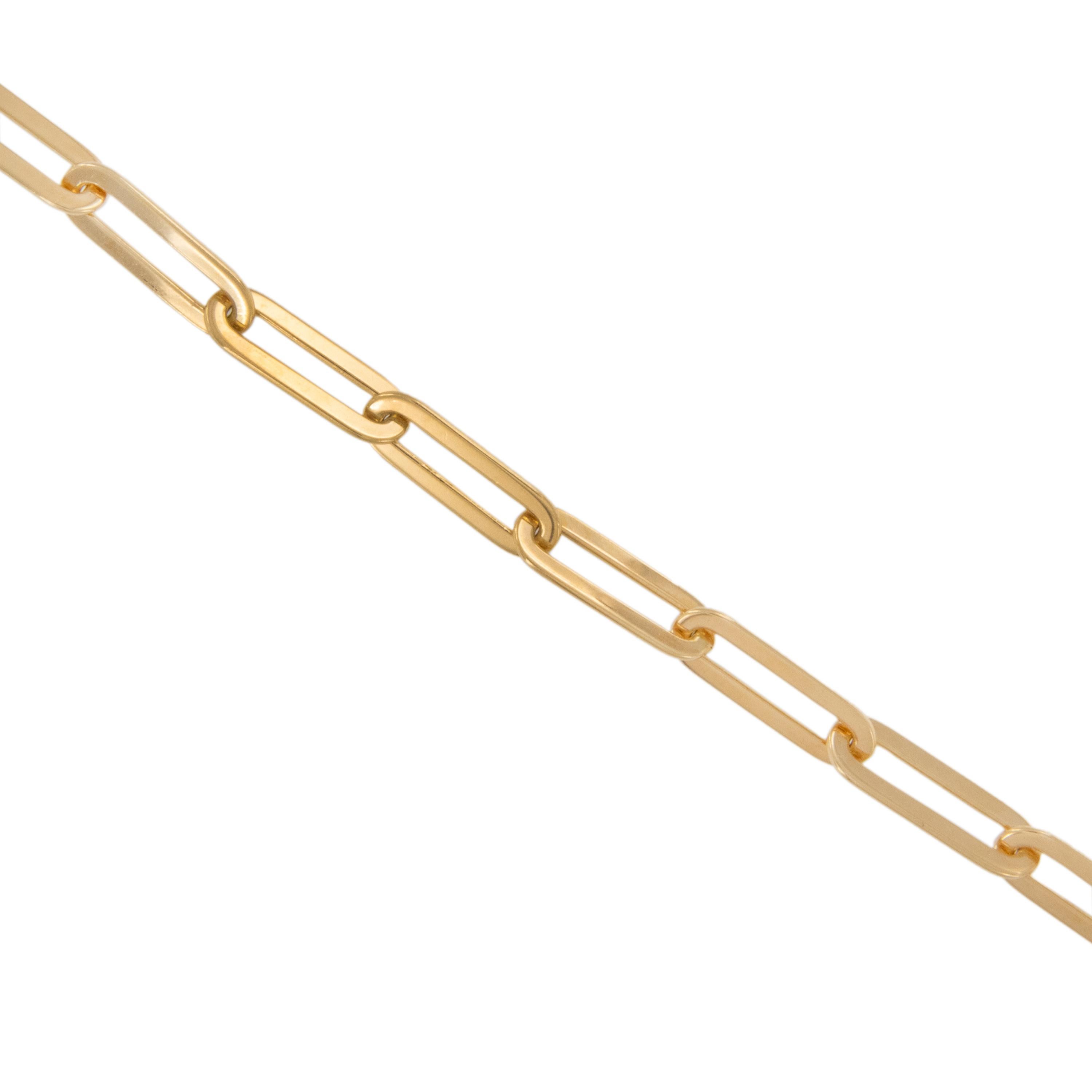 Raro- Roberto Coin Collar de cadena pesada de clip de oro amarillo de 18 quilates y 24