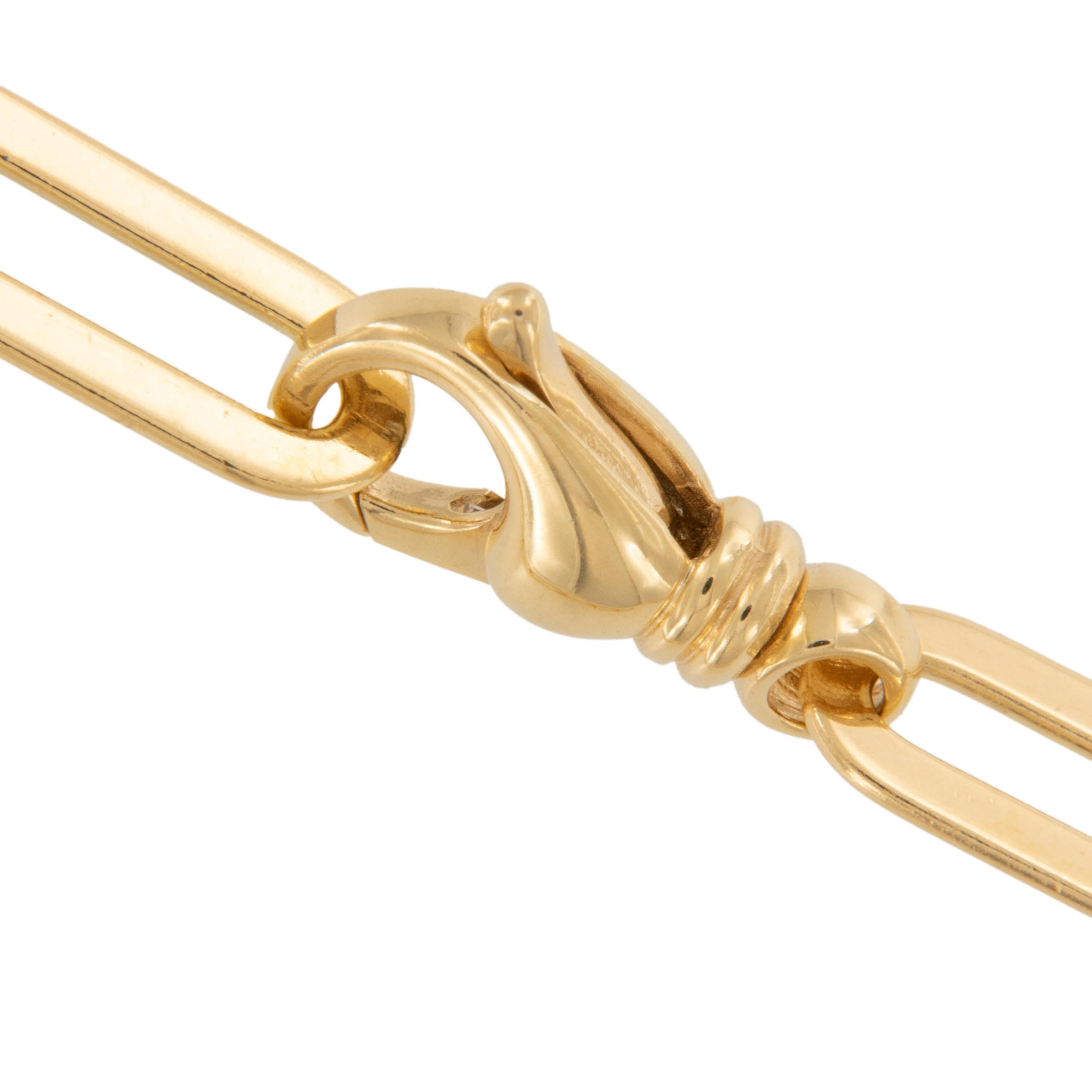 Raro- Roberto Coin Collar de cadena pesada de clip de oro amarillo de 18 quilates y 24