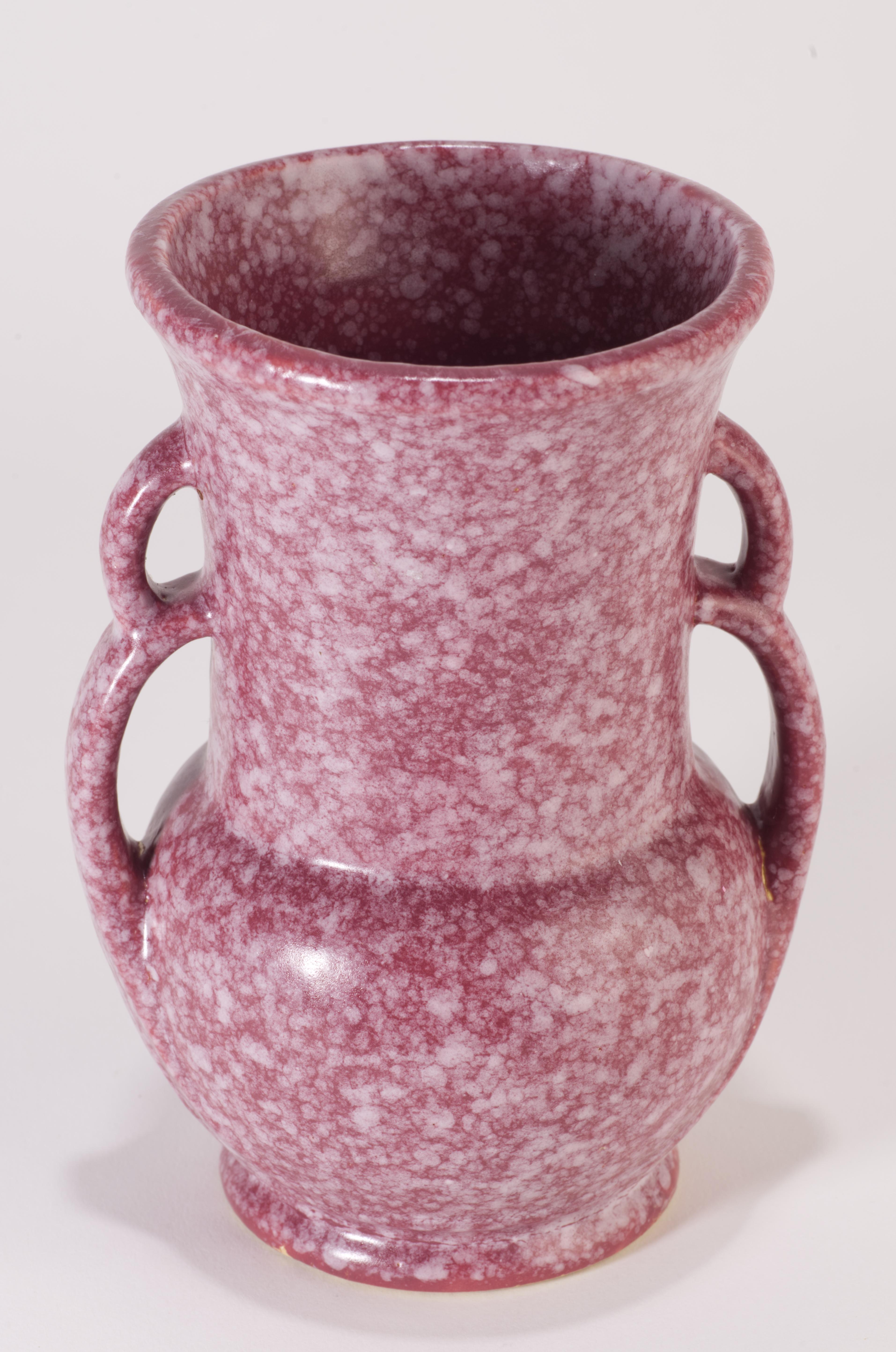 Hand-Crafted Rare Robinson Ransbottom Art Deco Bud Vase, Roseville, Ohio Art Pottery For Sale