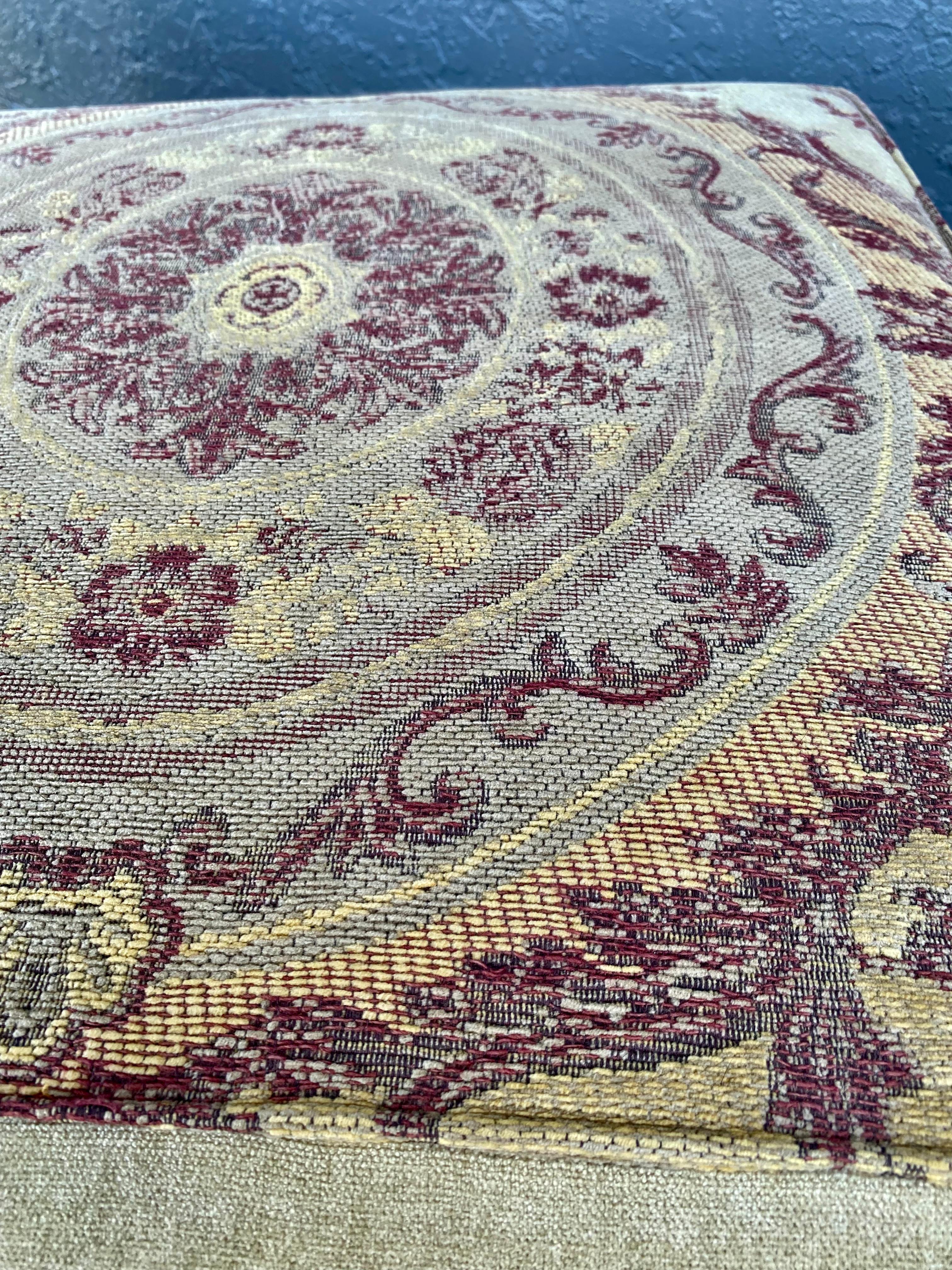 Rare Roche Bobois “Mah Jong” Style Floor Pillowtop Ottoman Stools, Set of 2 For Sale 7