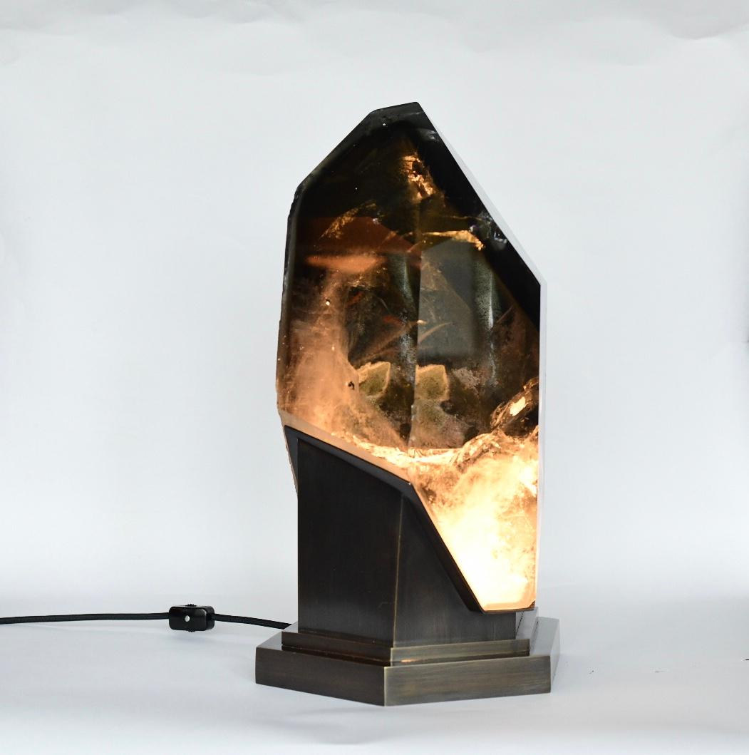 Rare Rock Crystal Sculpture Light For Sale 3