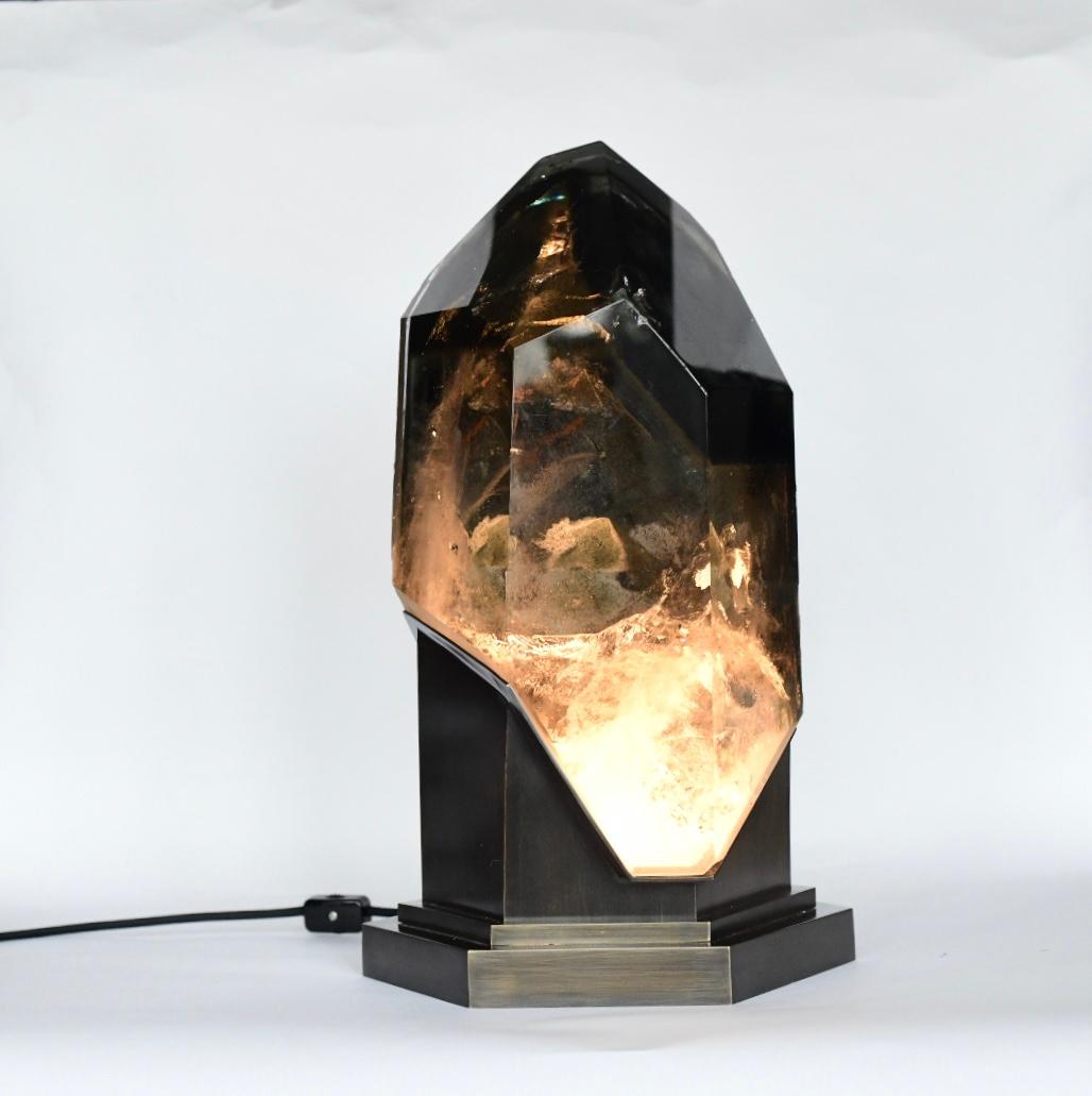 Rare Rock Crystal Sculpture Light For Sale 4