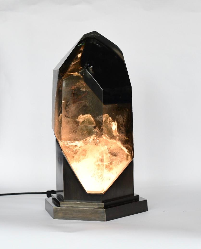 Rare Rock Crystal Sculpture Light For Sale 5