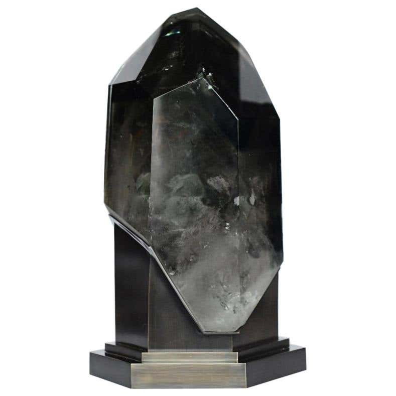 Rocker Crystal Rare Rock Crystal Sculpture Light For Sale at 1stDibs
