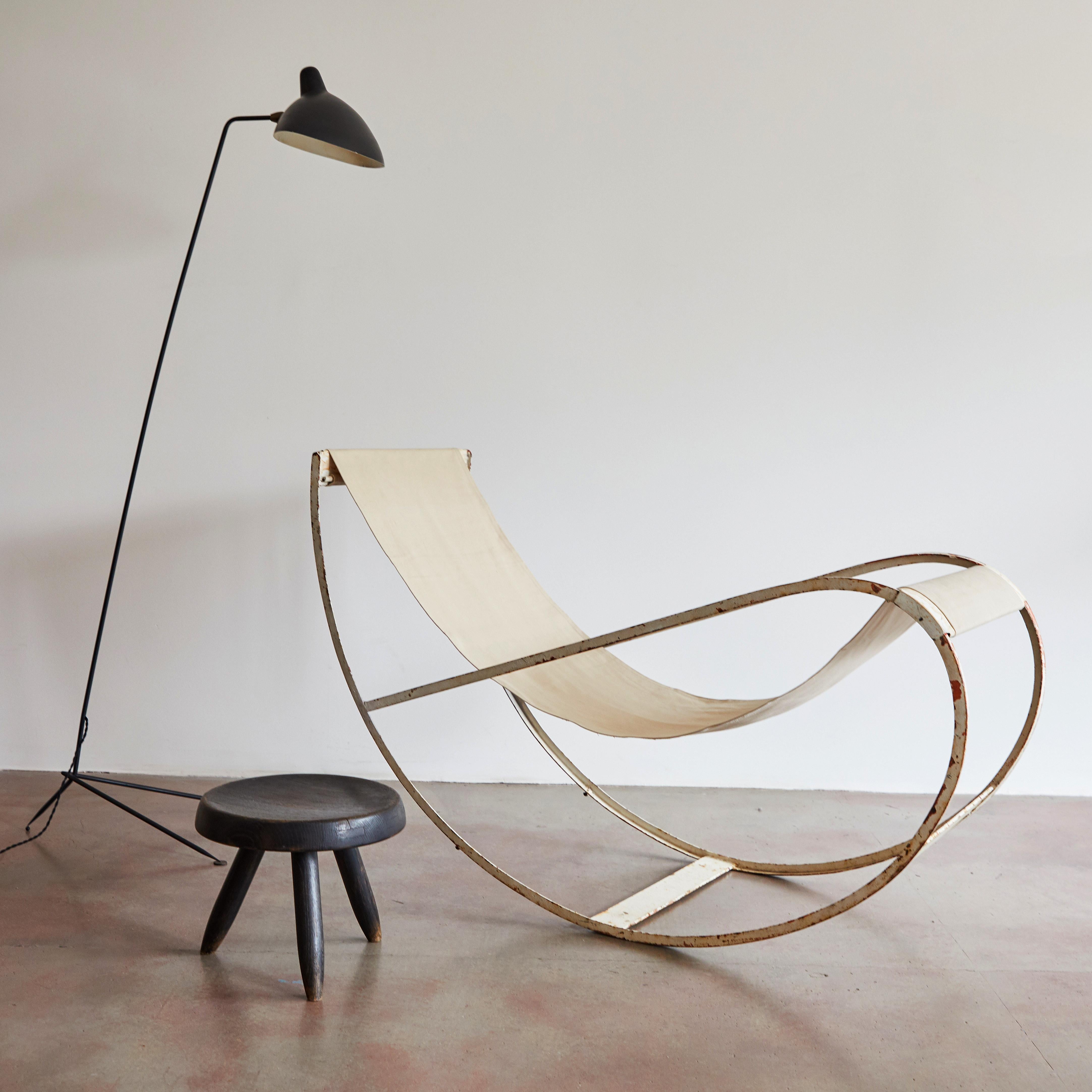 Rare Rocking Chair by François Turpin For Sale 1