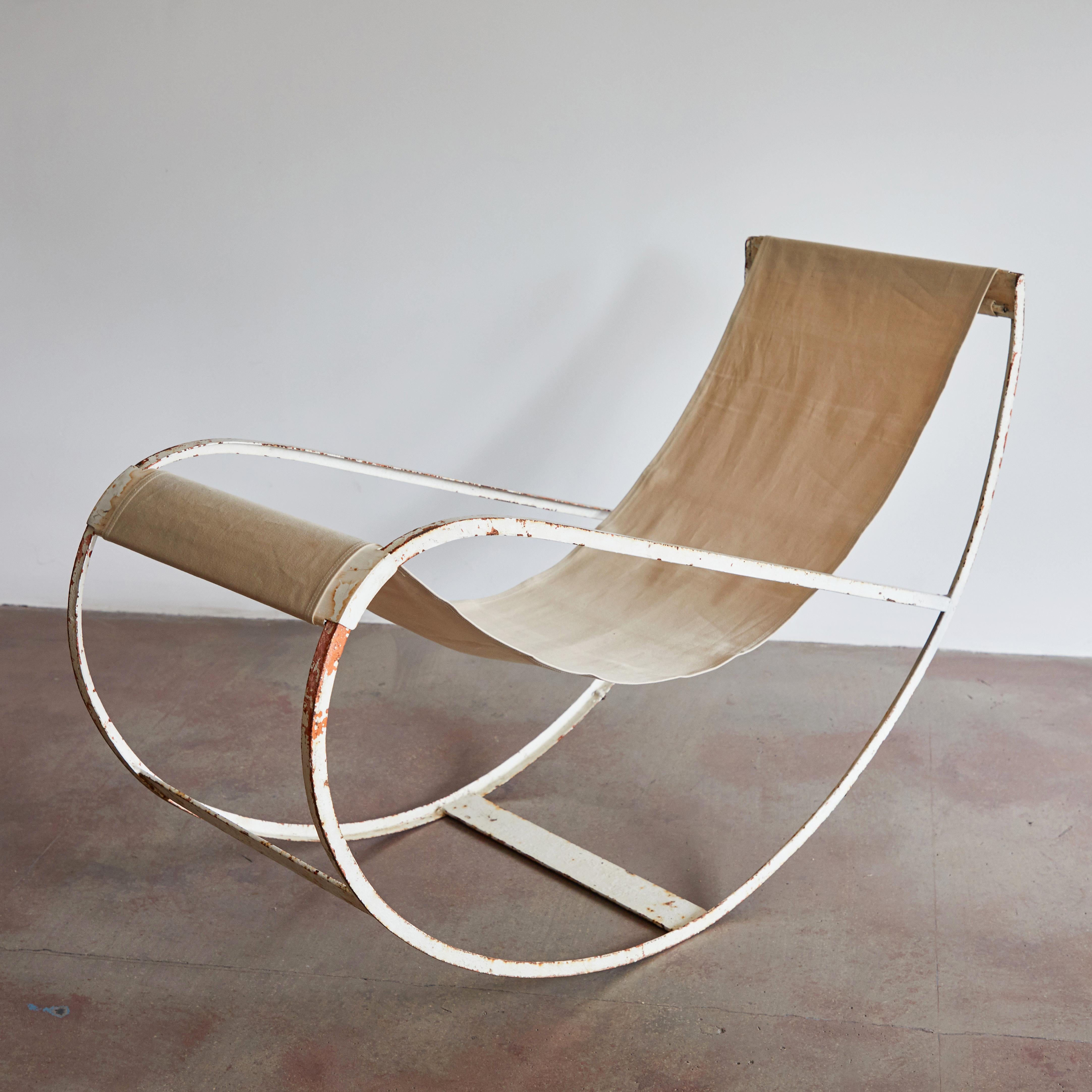 Rare Rocking Chair by François Turpin In Good Condition For Sale In Los Angeles, CA