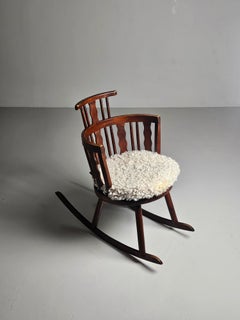 Rare rocking chair by Steneby hemslöjd, Sweden, 1930s