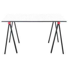 Rare Rodney Kinsman for Bieffeplast Desk Grid Table, Italy, circa 1985