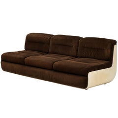 Rare Rodolfo Bonetto and Giotto Stoppino for Tarlisio 'Bossa' Sofa in Fiberglass