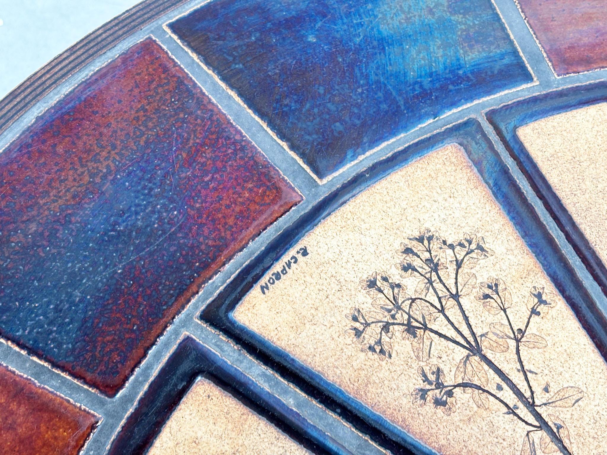 Fin du 20e siècle Rare table basse en céramique Roger Capron en vente