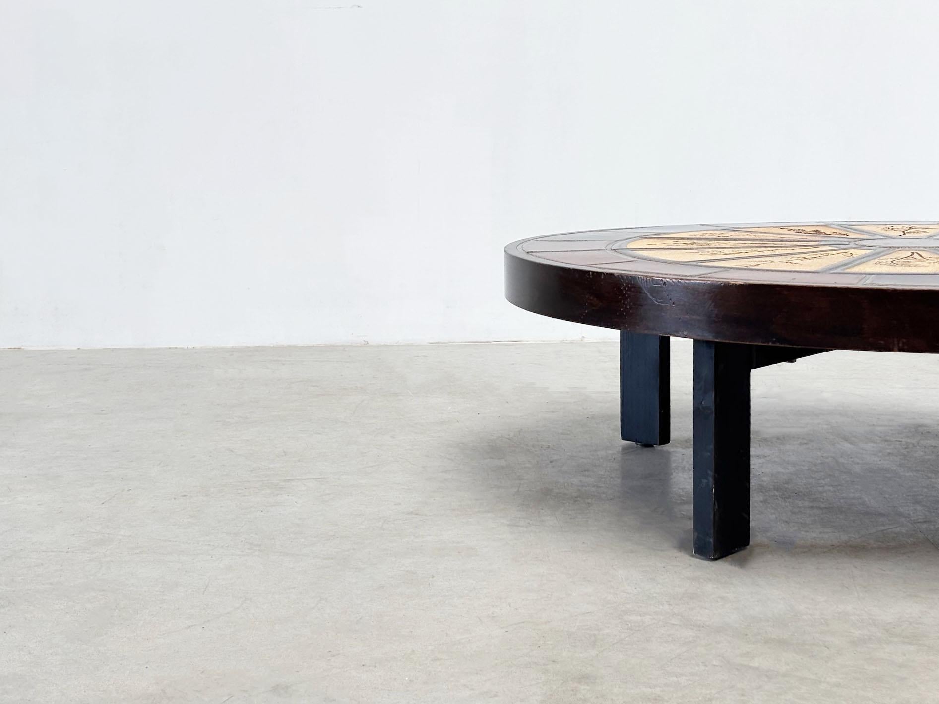 Rare table basse en céramique Roger Capron en vente 2