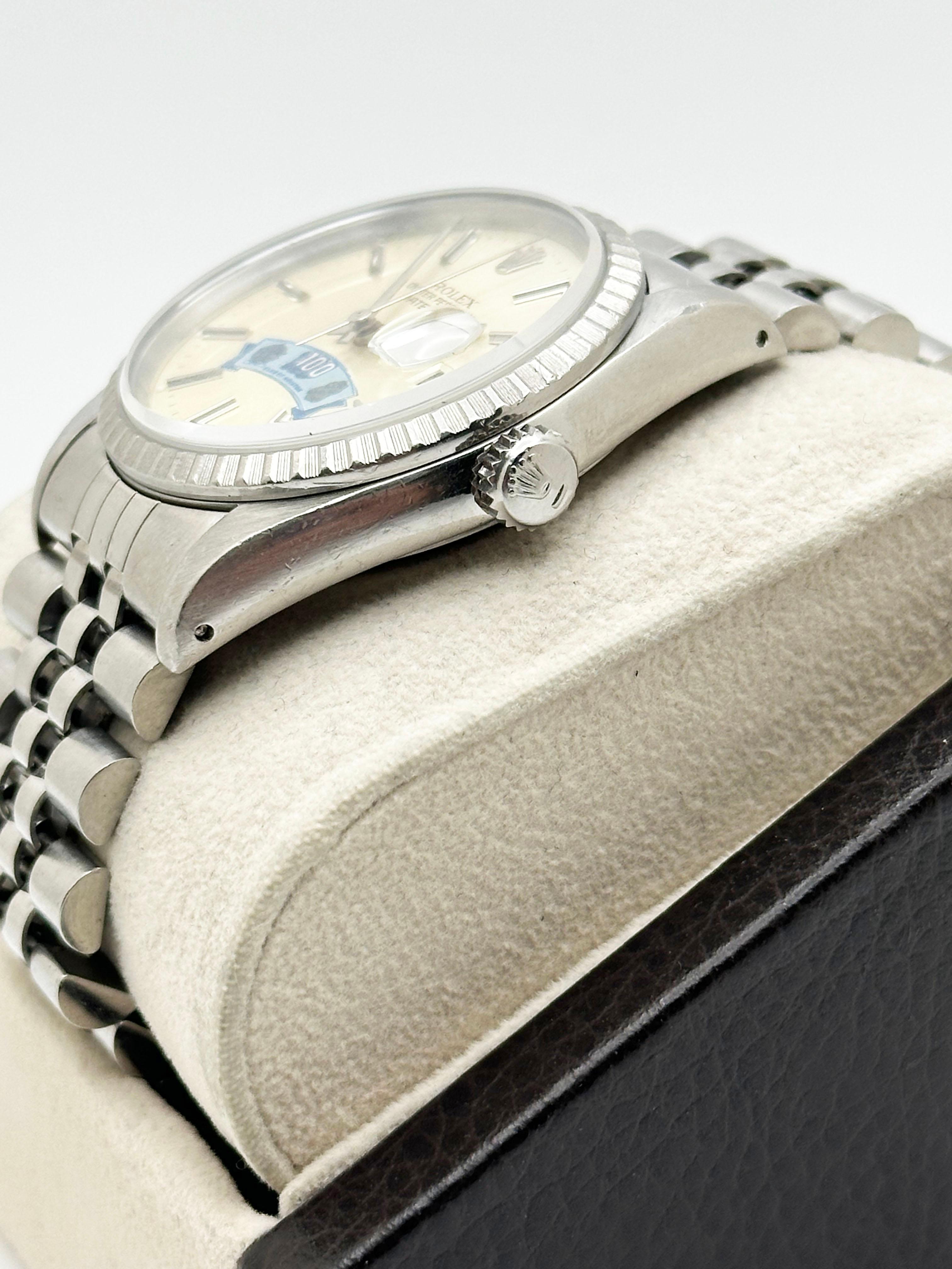 RARE Rolex Datejust 16220 100 CLUB OF HOUSTON Dial 36mm Stainless Steel For Sale 3