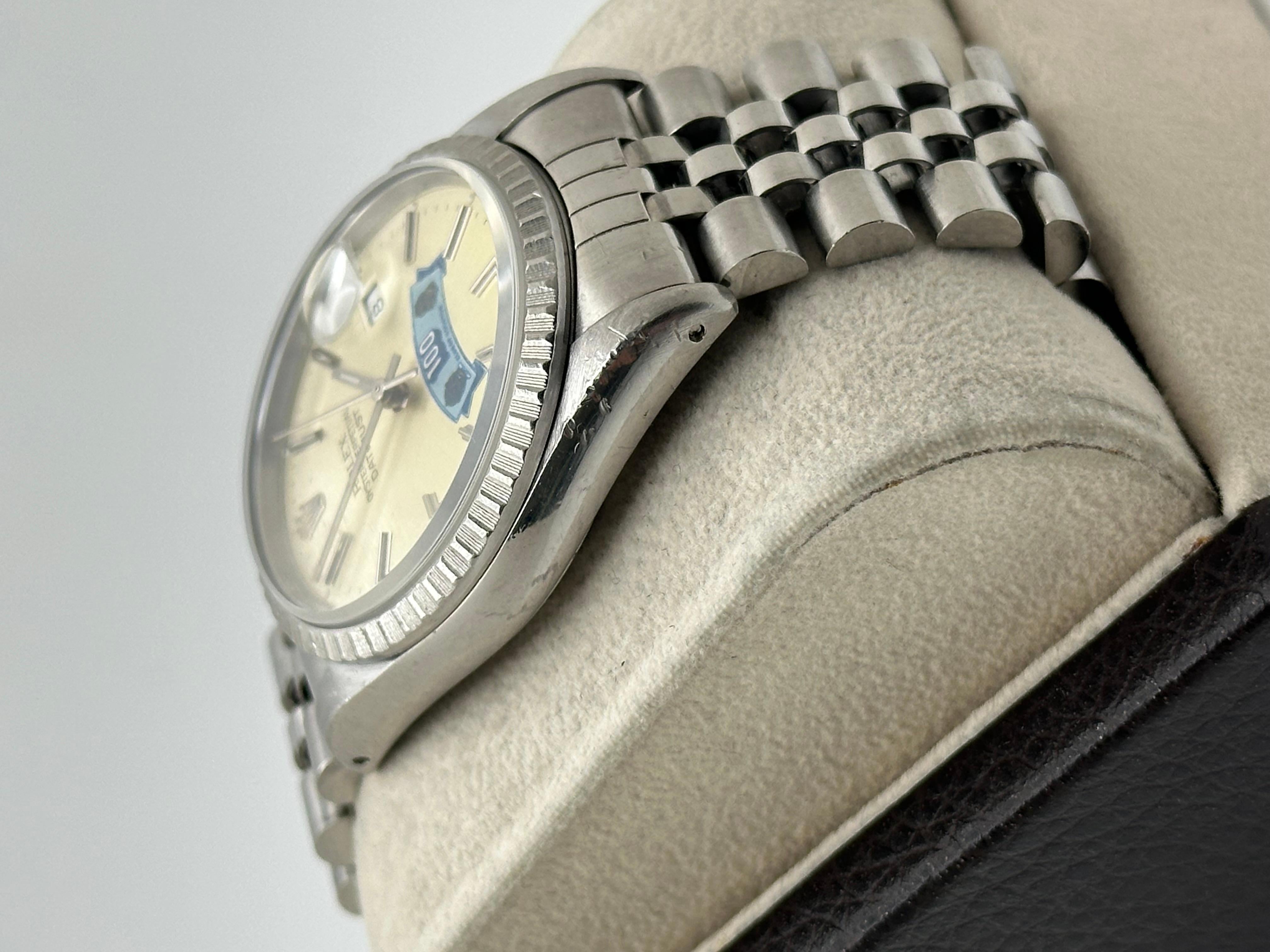 RARE Rolex Datejust 16220 100 CLUB OF HOUSTON Dial 36mm Stainless Steel For Sale 4