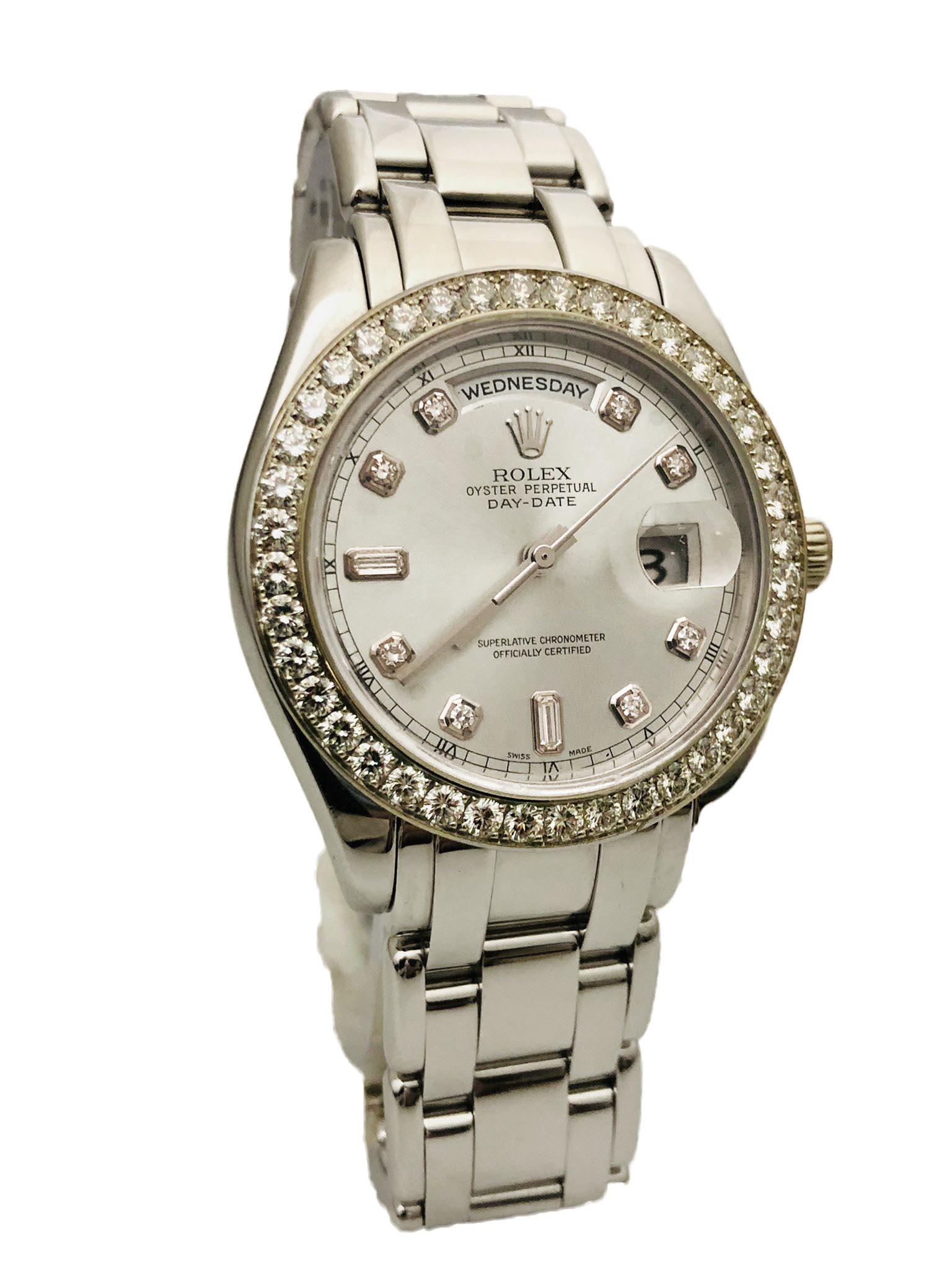 Modern RARE Rolex Day-Date Masterpiece Special Edition Platinum Diamond REF 18946