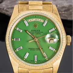 Rare Rolex Day-Date Nos Green Stella Dial 18038