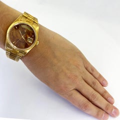 RARO Rolex Day-Date con quadrante originale Wood su bracciale President
