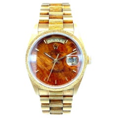 RARE Rolex Day-Date with Original Wood Dial on President Bracelet