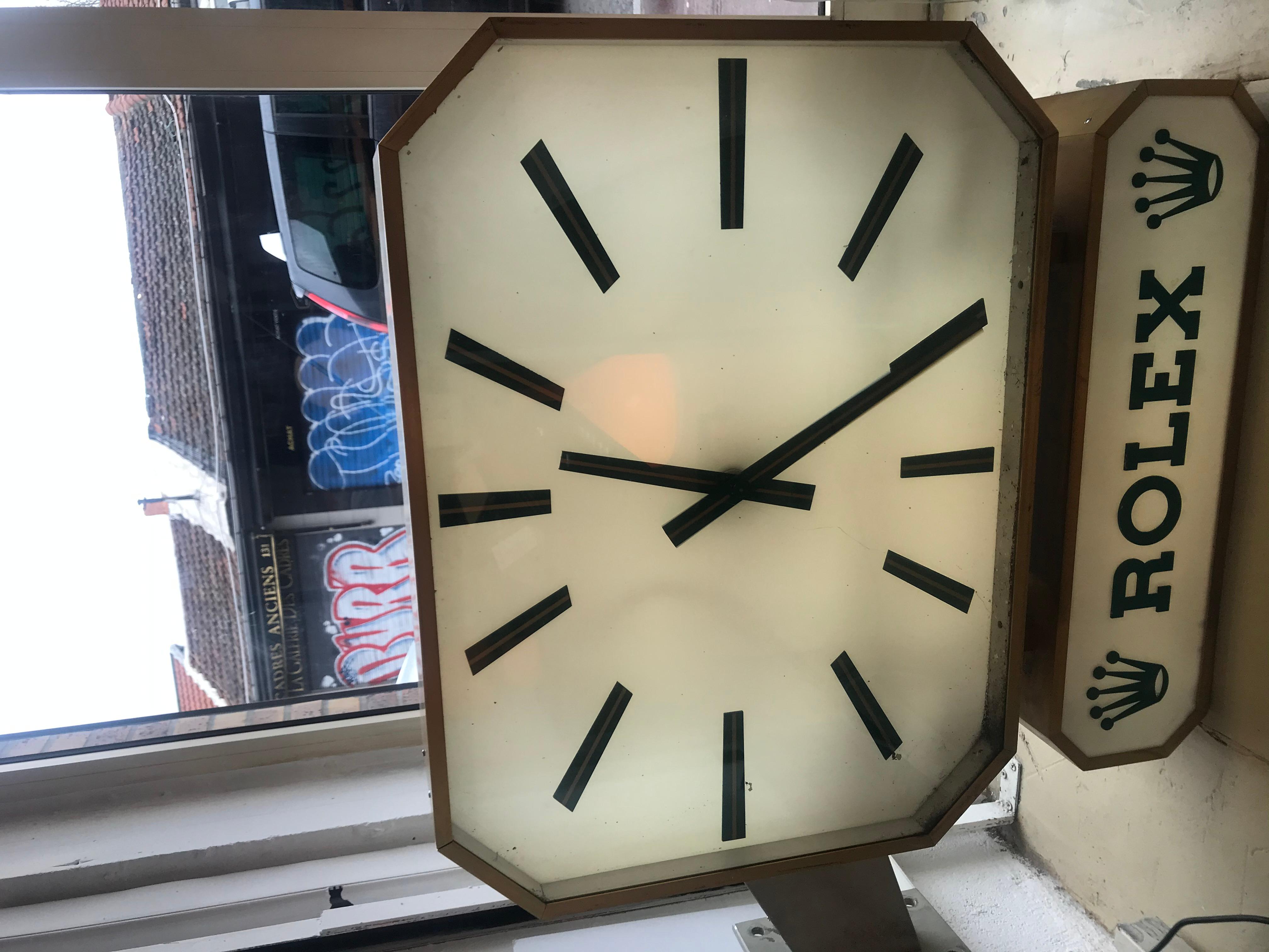 Late 20th Century Rare Rolex Distributor Duoface Clock, circa 1970