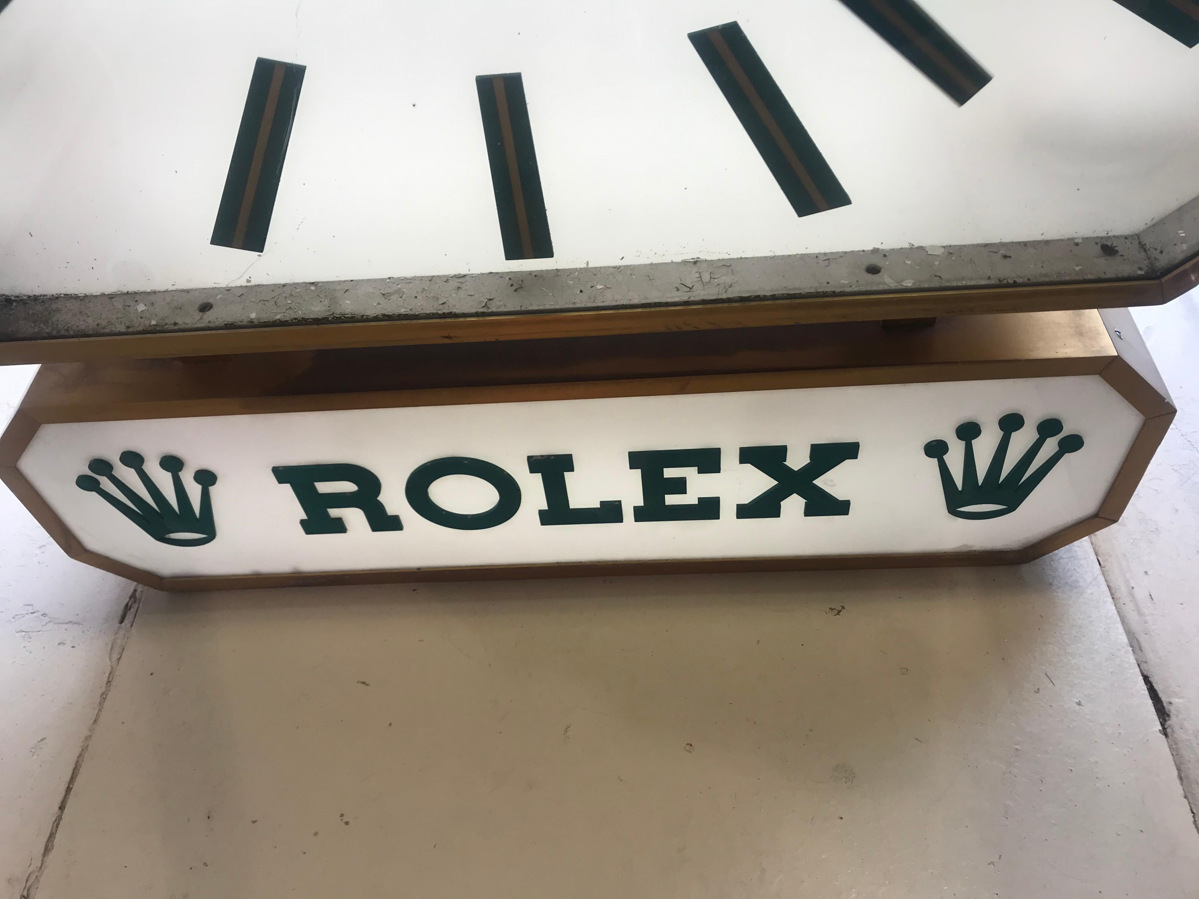 Rare Rolex Distributor Duoface Clock, circa 1970 3