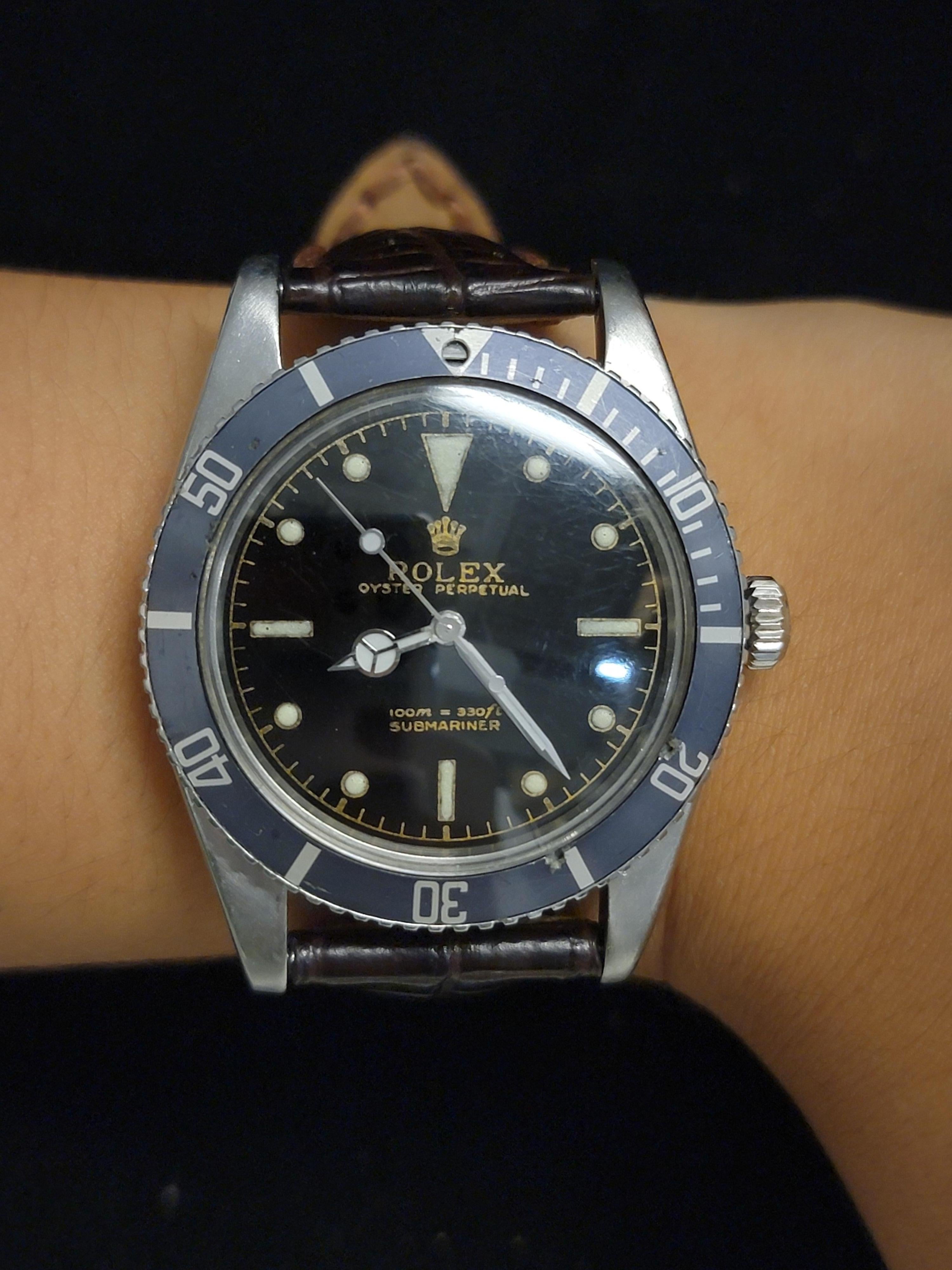 Rolex Montre Submariner rare James Bond, circa 1966, réf. n° 5513 Bon état - En vente à New York, NY