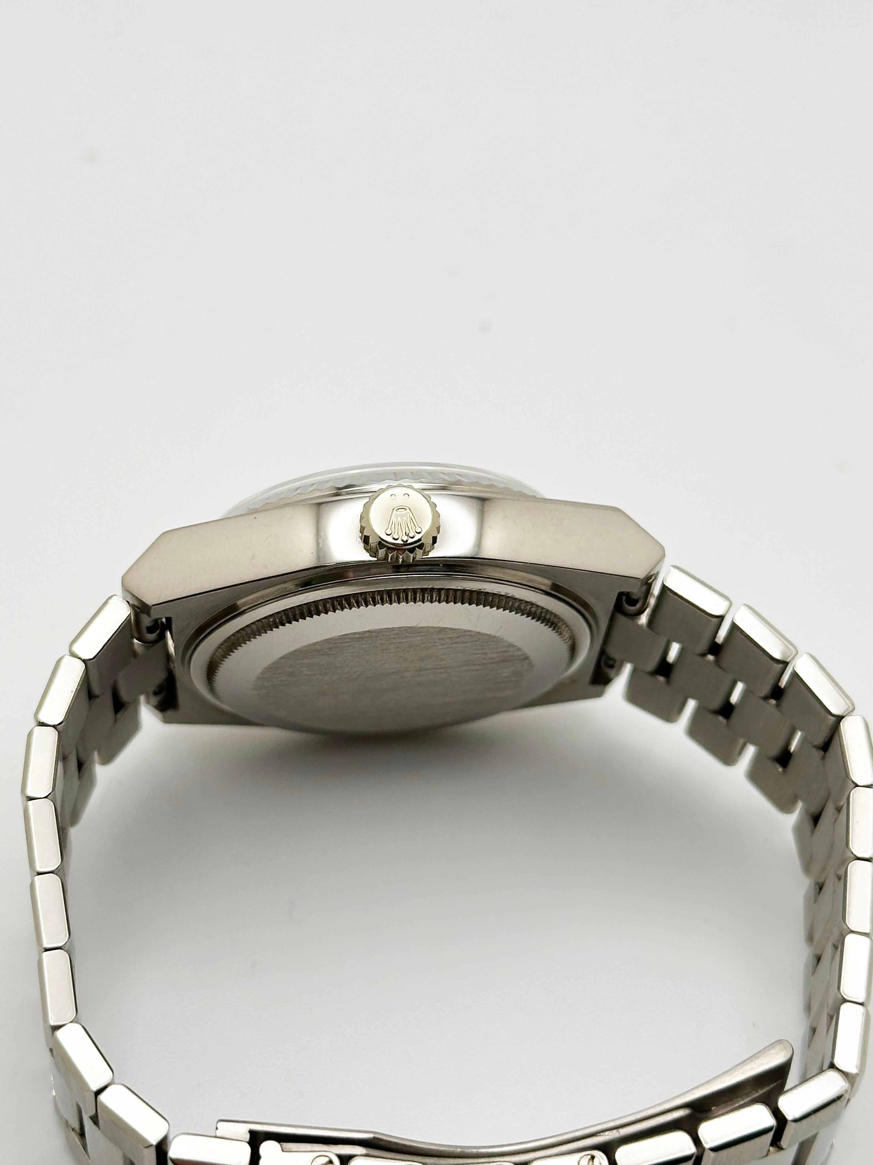 RARE Rolex Oysterquartz Day Date 19019 18K White Gold 36mm For Sale 2