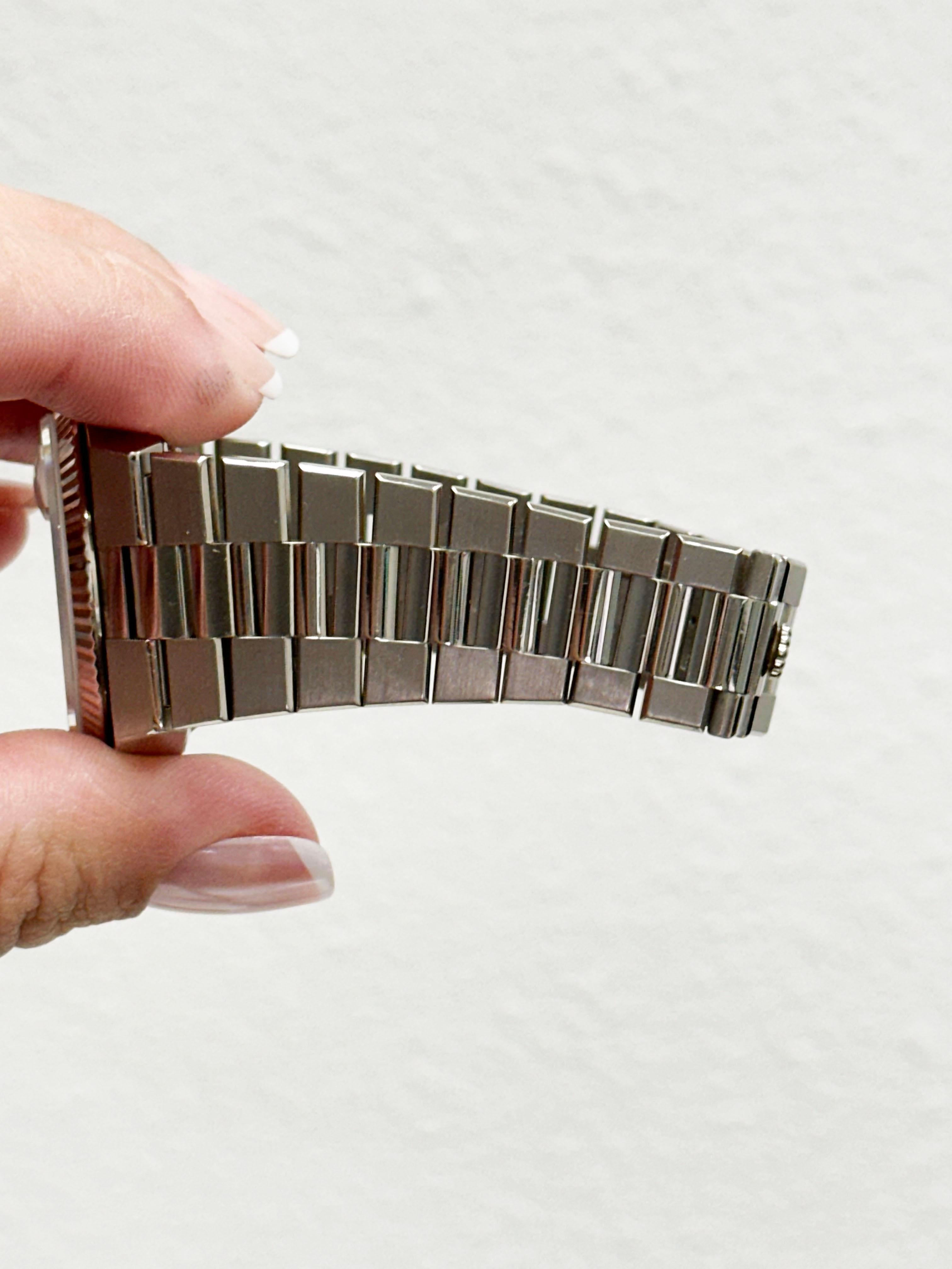 RARE Rolex Oysterquartz Day Date 19019 18K White Gold 36mm For Sale 5