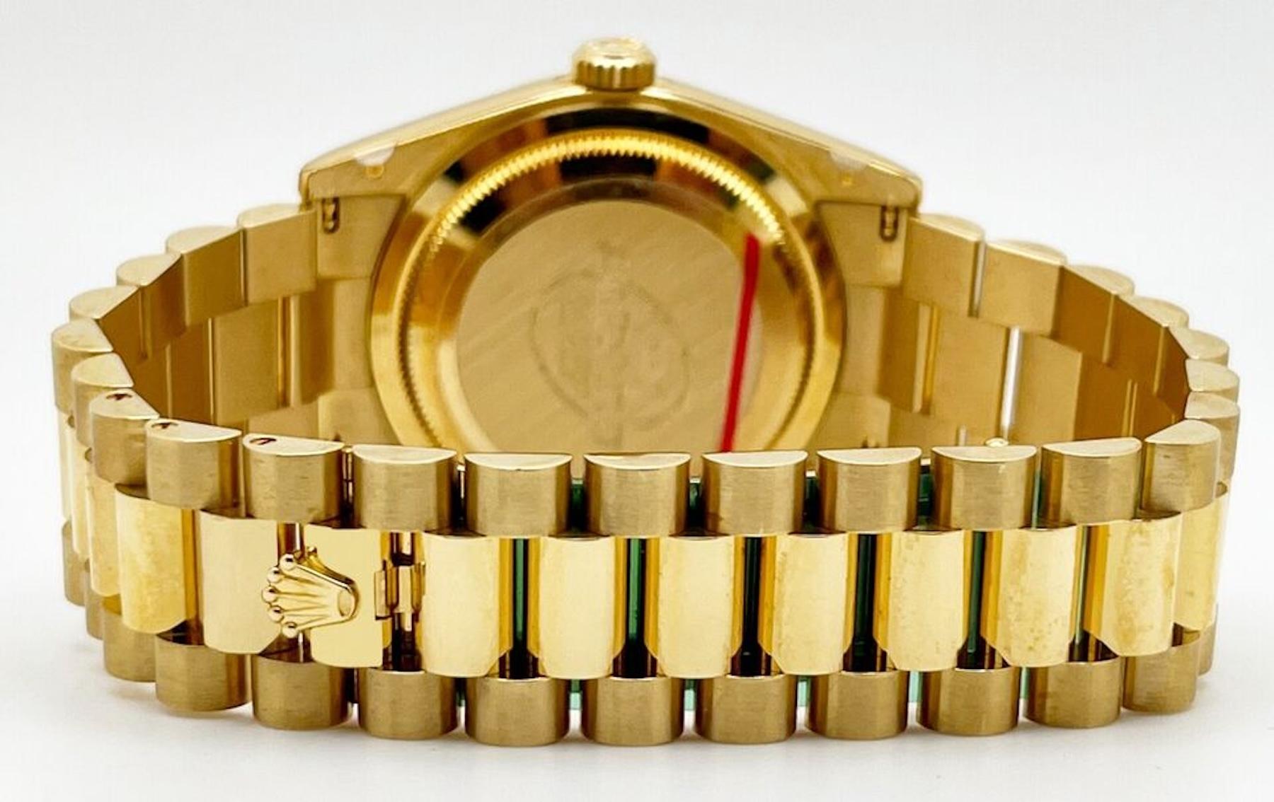 Rare Rolex President 118238 Champagne 18K Yellow Gold Box Paper With STICKERS For Sale 3