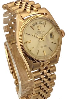 Rare Rolex Vintage Rose Gold Ref 6612 Day Date President Wristwatch